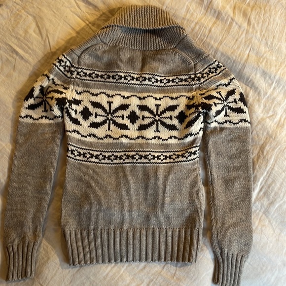 TNA Sea To Sky Wool Shawl Neck Sweater Medium - Picture 3 of 5